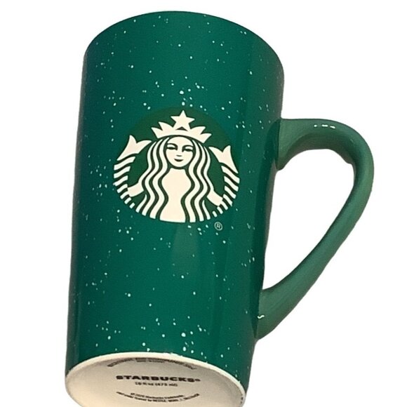 Starbucks Coffee Mug 16oz Green Speckled Tall Mermaid Ceramic Cup Drink Hot 2020 - Picture 1 of 7